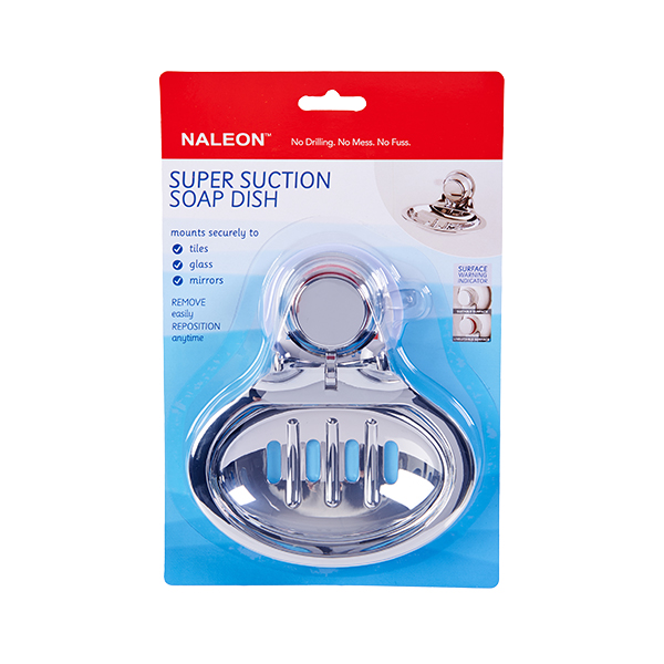 Naleon Super Suction Soap Dish Chrome