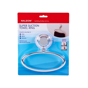 Naleon Super Suction Towel Ring Chrome